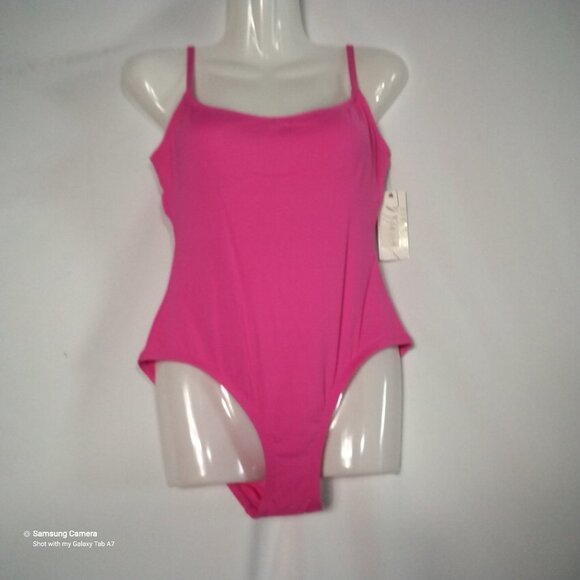 Anne Cole 1 Pc. Pink Swimsuit Removable Foam Cups Adjustable Straps NWT Size 10 - Picture 1 of 10